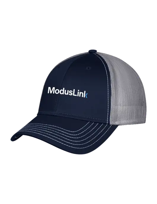Navy/Grey Mesh Trucker Cap Snap Back w/ModusLink Logo