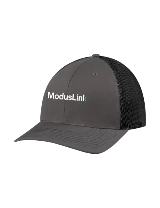 Richardson Adjustable Snapback Original 112 Trucker Cap Dark Grey w/Black Mesh w/ModusLink Logo