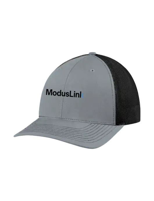 Richardson Adjustable Snapback Original 112 Trucker Cap Heather Grey w/Black Mesh w/ModusLink Logo
