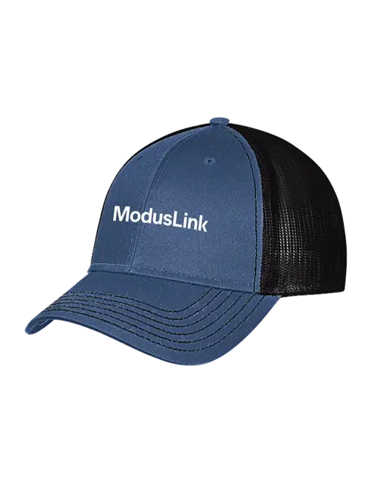 Dark Royal/Black Mesh Trucker Cap Snap Back w/ModusLink Logo