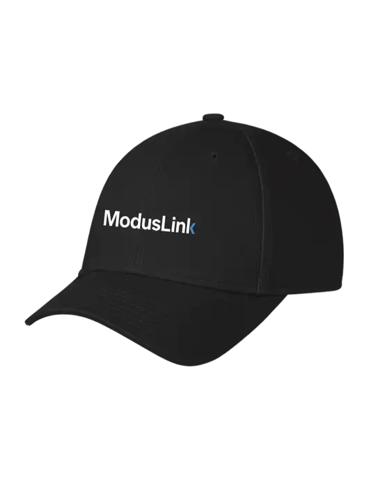 Black Structured Cap Hook & Loop w/ModusLink Logo