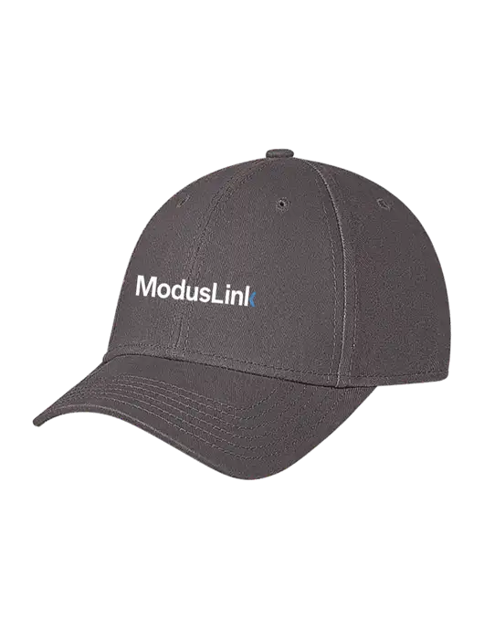 Medium Dark Grey Structured Soft Snap Closure Hook & Loop Cap w/ModusLink Logo