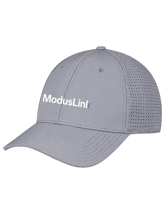 Grey Performance Stretchable Cap Hook & Loop w/ModusLink Logo