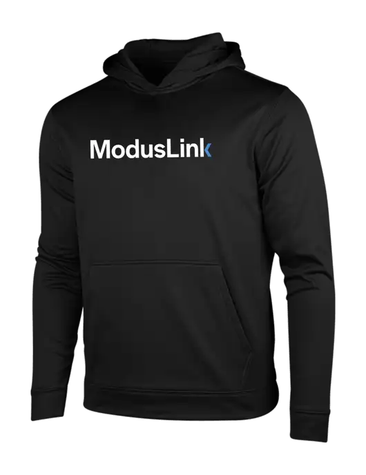 Black Fleece Sport-Wick Hooded Pullover w/ModusLink Logo