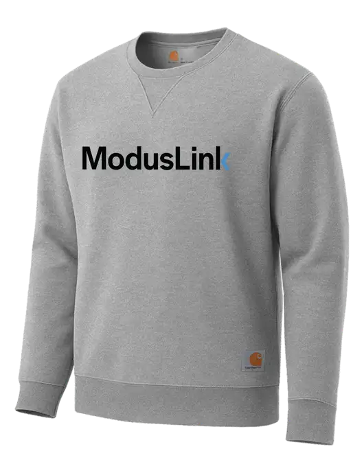 Carhartt Light Grey Heather Midweight Crewneck Sweatshirt w/ModusLink Logo