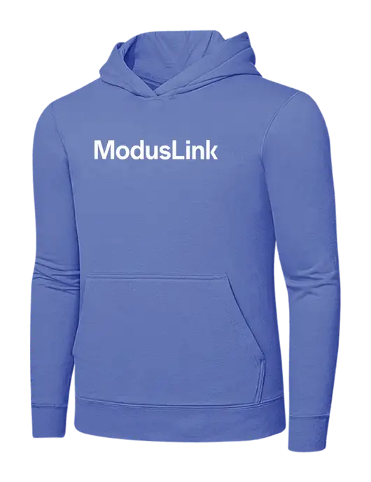 Carolina Blue 7.8 oz Ring Spun Hooded Sweatshirt w/ModusLink Logo
