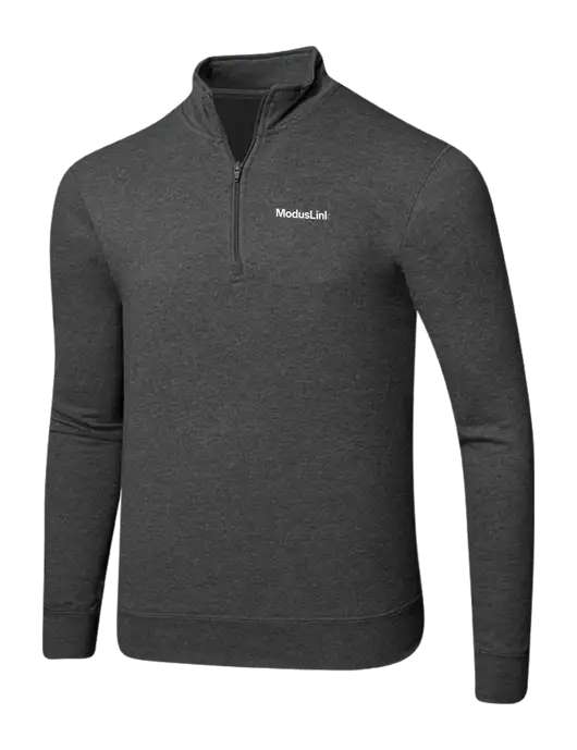 Dark Heather Grey 8.5 oz Ring Spun 1/4 Zip Pullover Sweatshirt w/ModusLink Logo
