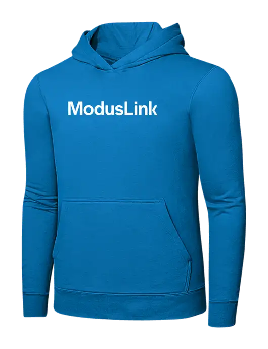 Medium Dark Sapphire 7.8 oz Ring Spun Hooded Sweatshirt w/ModusLink Logo