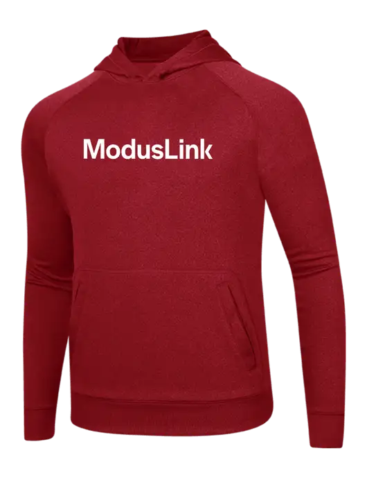 Tech True Red Fleece Hooded Sweatshirt w/ModusLink Logo