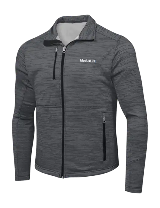 Dark Grey Digi Stripe Fleece Jacket w/ModusLink Logo