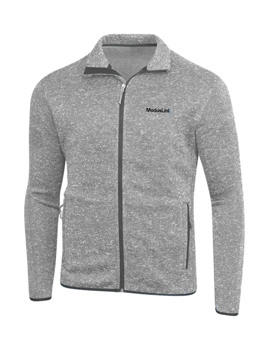Grey Heather Sweater Fleece Jacket w/ModusLink Logo