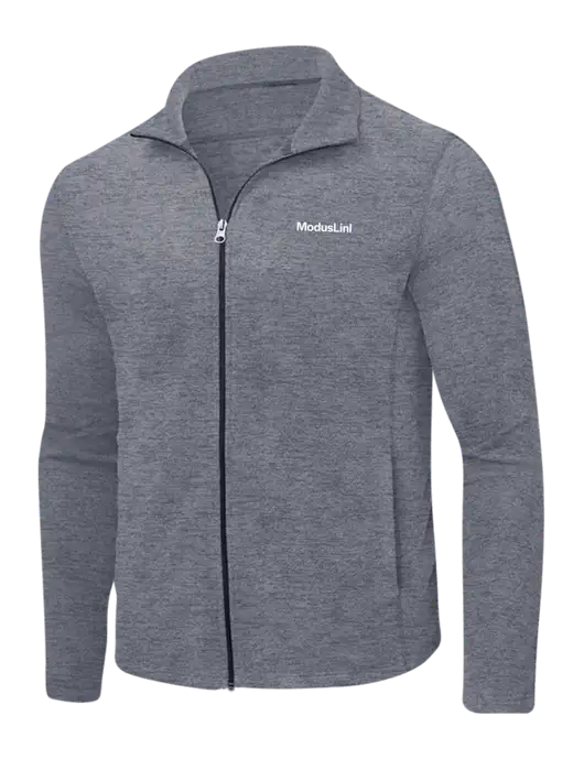 Light Navy Heather Microfleece Full-Zip Jacket w/ModusLink Logo