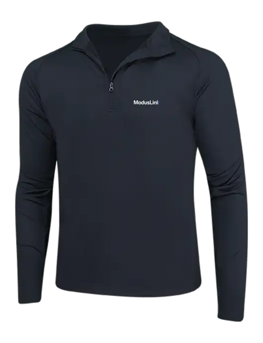 Black Sport Wick Stretch 1/4 Zip Pullover w/ModusLink Logo