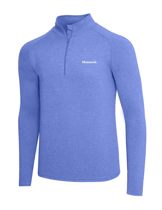 Royal Heather Sport Wick Stretch 1/4 Zip Pullover w/ModusLink Logo