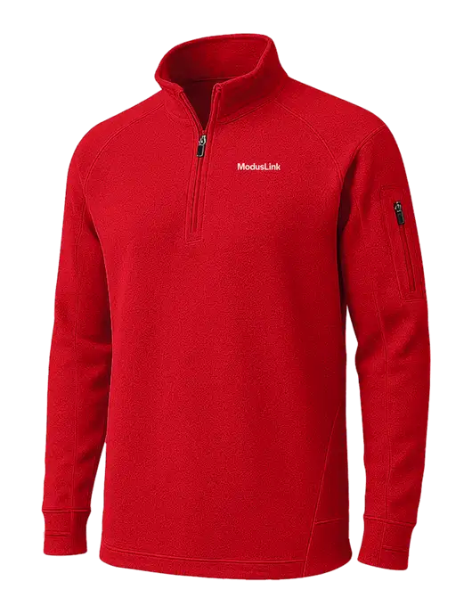 True Red Tech Fleece 1/4 Zip Pullover w/ModusLink Logo