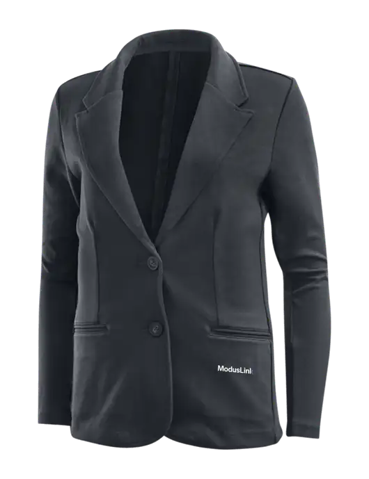 Charcoal Grey Womens Knit Blazer w/ModusLink Logo