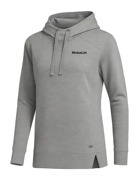 OGIO Heather Grey Womens Luuma Pullover Fleece Hoodie w/ModusLink Logo