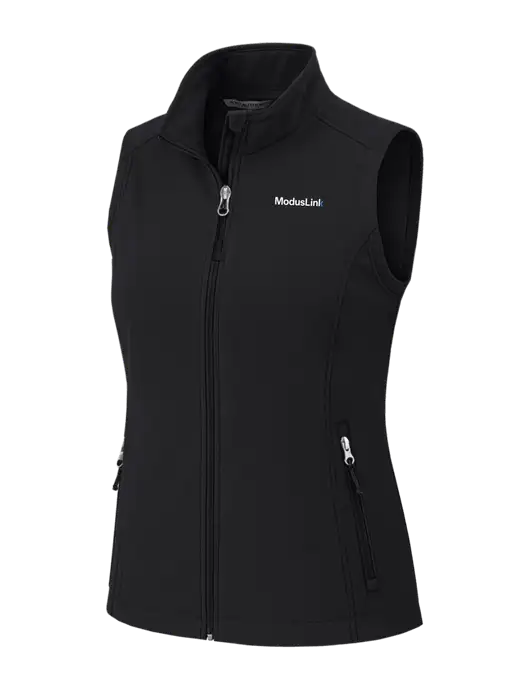 Black Womens Core Soft Shell Vest w/ModusLink Logo