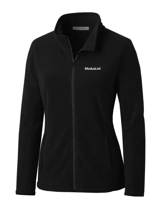 Black Womens Microfleece Jacket w/ModusLink Logo