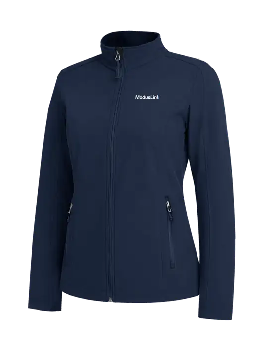 Navy Womens Core Soft Shell Jacket w/ModusLink Logo