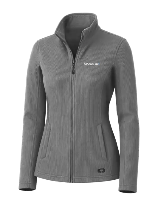 OGIO Medium Grey Womens Grit Fleece Jacket w/ModusLink Logo