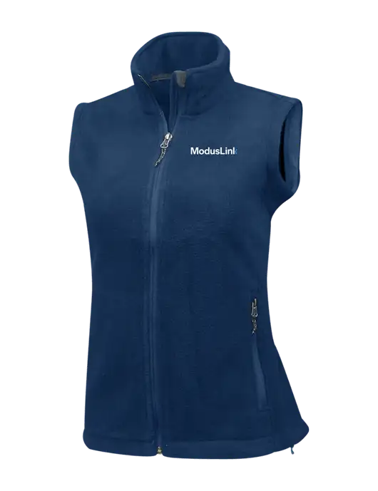 Navy Womens Fleece Vest w/ModusLink Logo