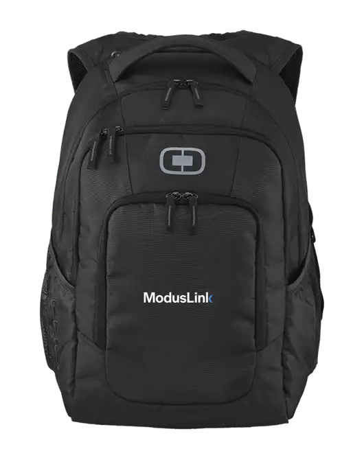 OGIO Black Logan Laptop Backpack
 w/ModusLink Logo