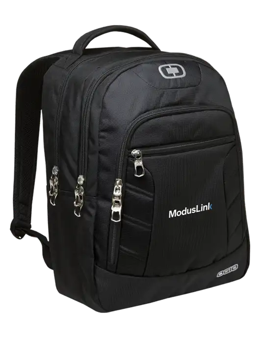 OGIO Black/Silver Colton Laptop Backpack
 w/ModusLink Logo